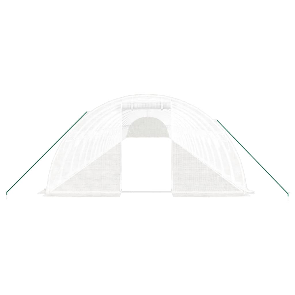 vidaXL Greenhouse with Steel Frame White 96 m² 24x4x2 m 4