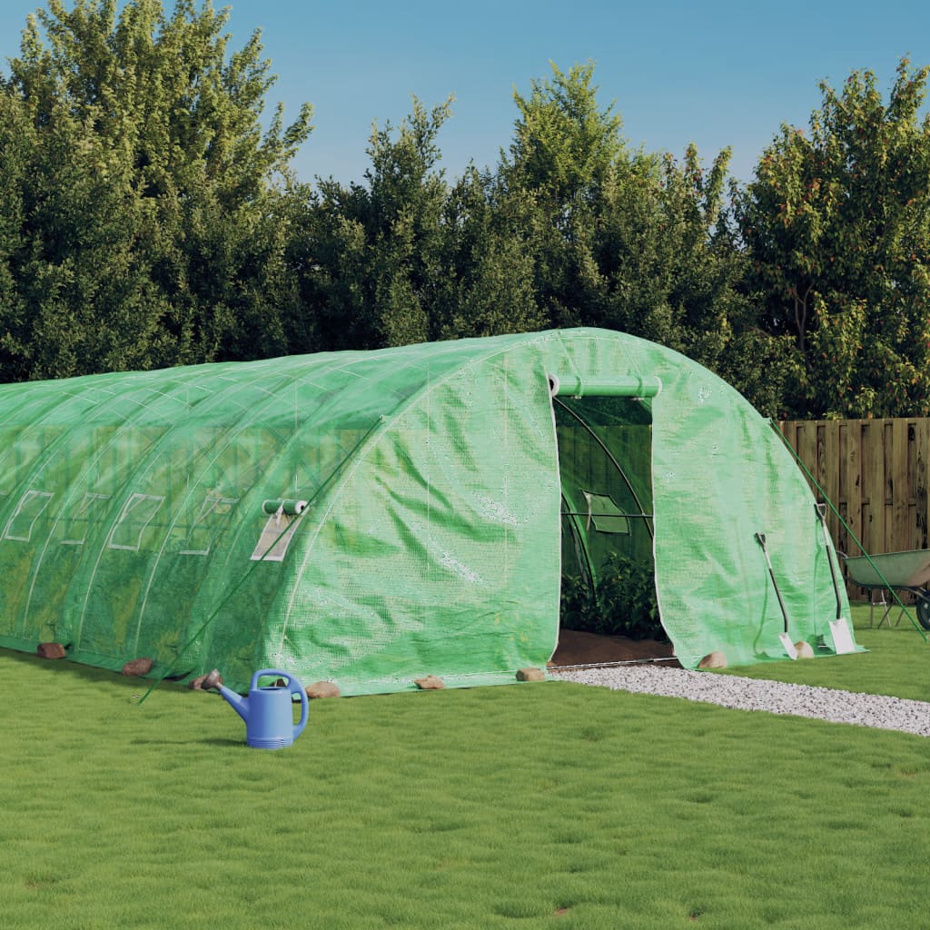 vidaXL Greenhouse with Steel Frame Green 50 m² 10x5x2.3 m 1
