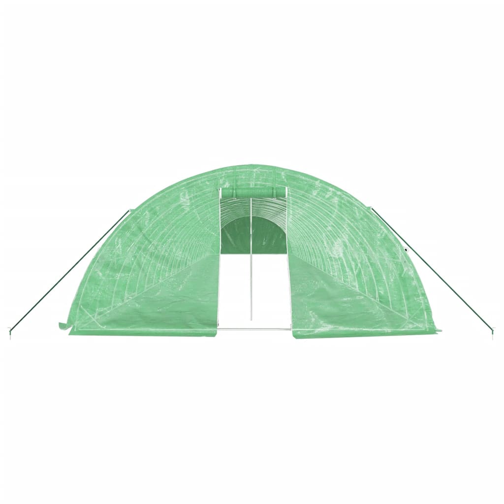 vidaXL Greenhouse with Steel Frame Green 120 m² 24x5x2,3 m 4