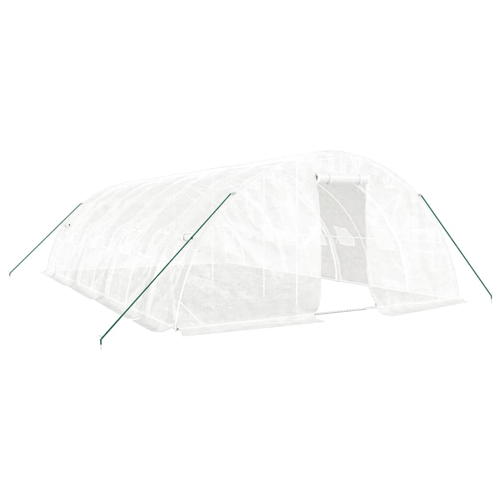 vidaXL Greenhouse with Steel Frame White 40 m² 8x5x2,3 m 2