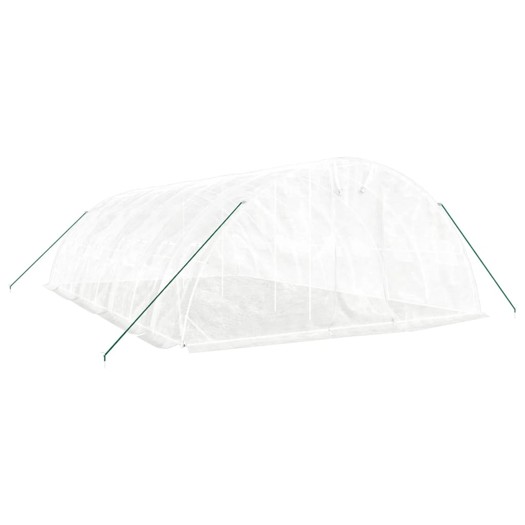 vidaXL Greenhouse with Steel Frame White 40 m² 8x5x2,3 m 3