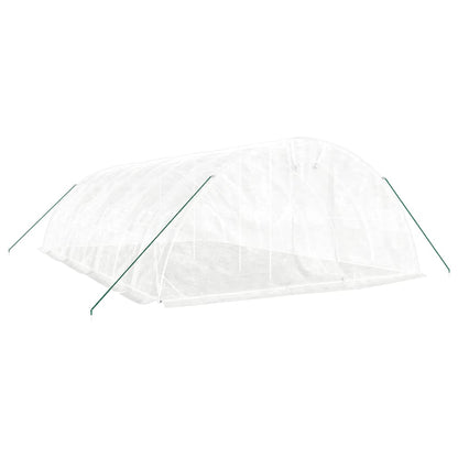Greenhouse with Steel Frame 20 m² 5x4x2,3 m White 8 m