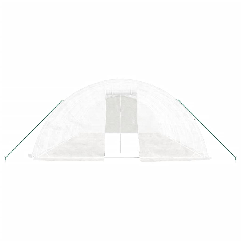 vidaXL Greenhouse with Steel Frame White 40 m² 8x5x2,3 m 4