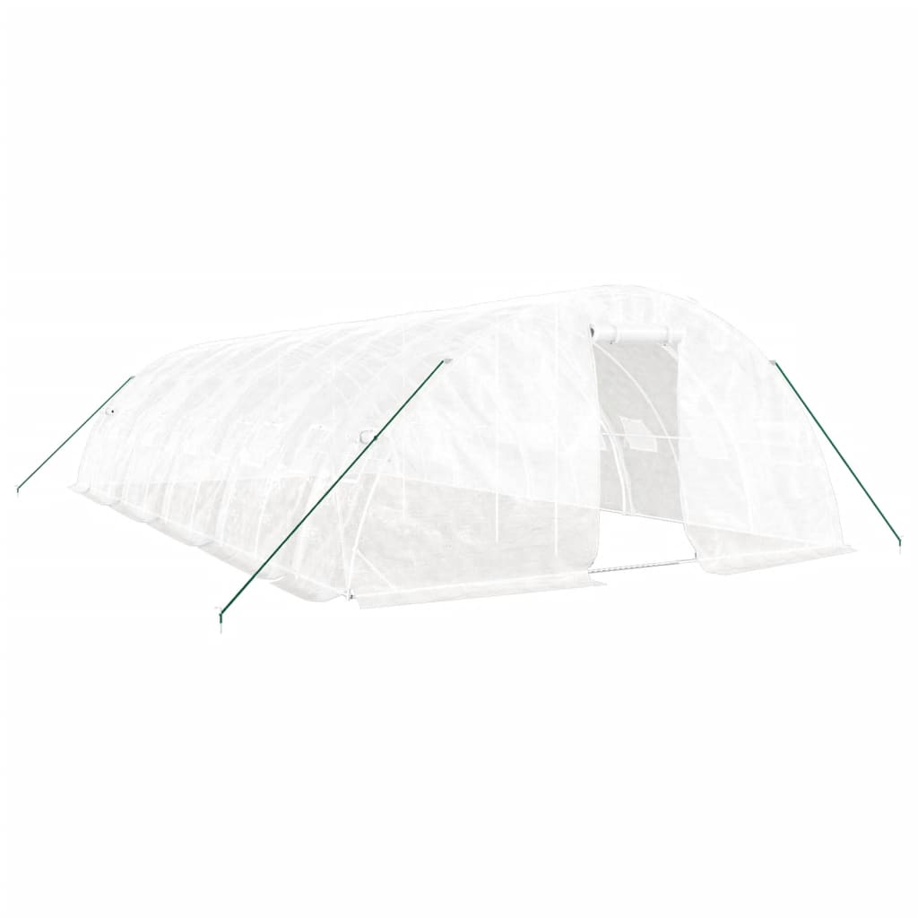 vidaXL Greenhouse with Steel Frame White 50 m² 10x5x2.3 m 2