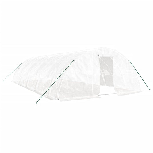 vidaXL Greenhouse with Steel Frame White 50 m² 10x5x2.3 m 2