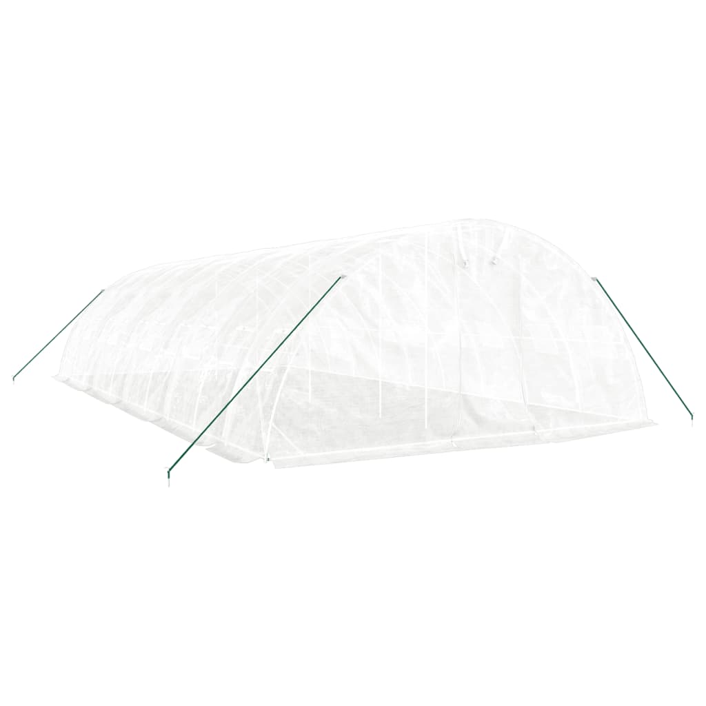 vidaXL Greenhouse with Steel Frame White 50 m² 10x5x2.3 m 3