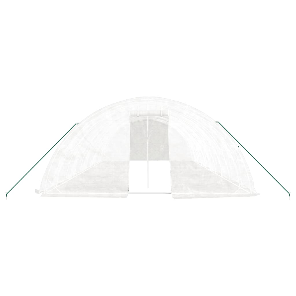 vidaXL Greenhouse with Steel Frame White 50 m² 10x5x2.3 m 4
