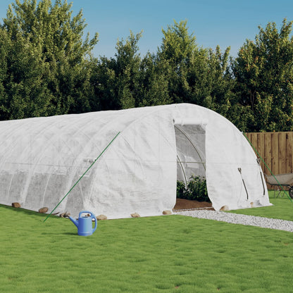 vidaXL Greenhouse with Steel Frame White 50 m² 10x5x2.3 m 1