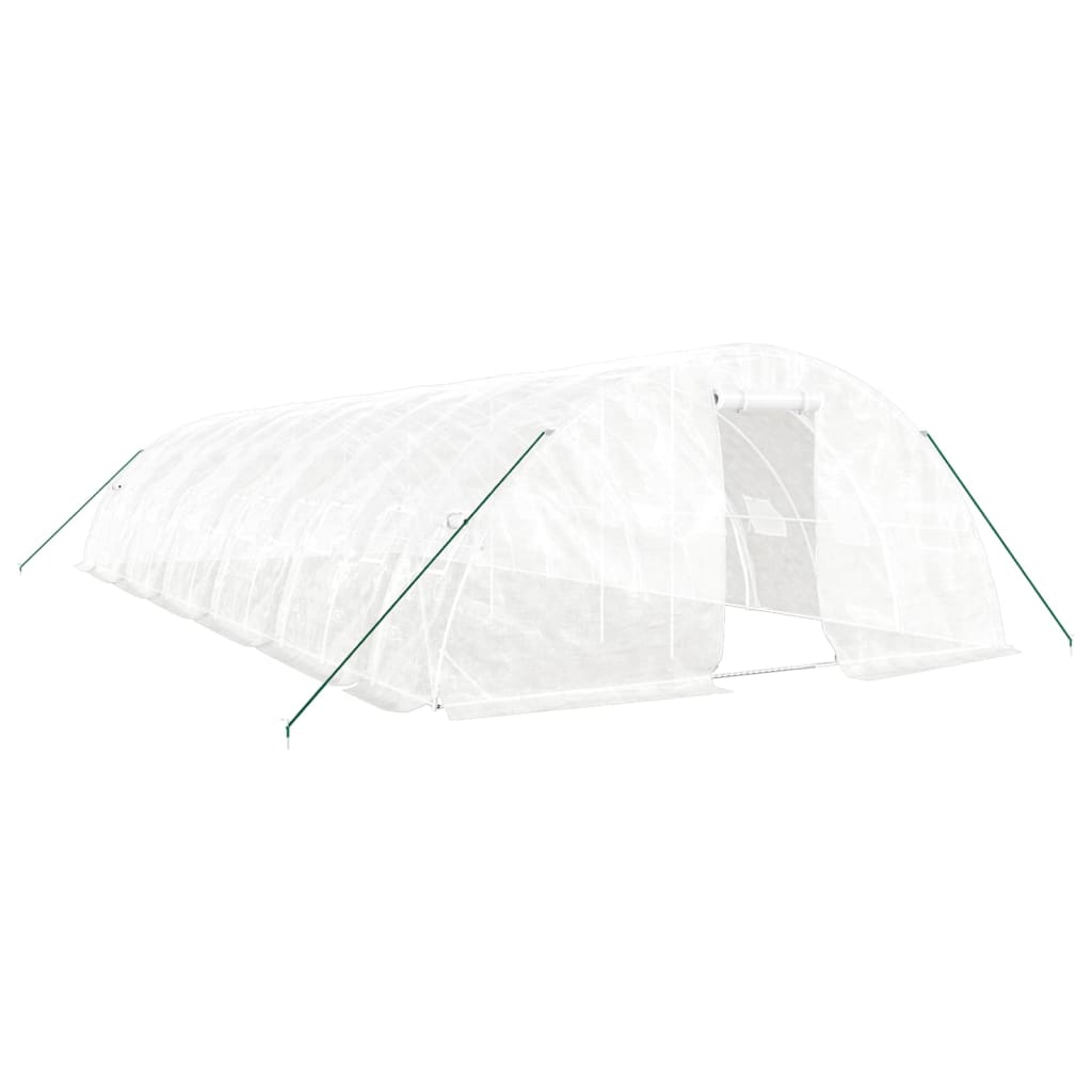 vidaXL Greenhouse with Steel Frame White 60 m² 12x5x2,3 m 2