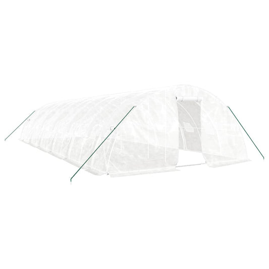 vidaXL Greenhouse with Steel Frame White 60 m² 12x5x2,3 m 2