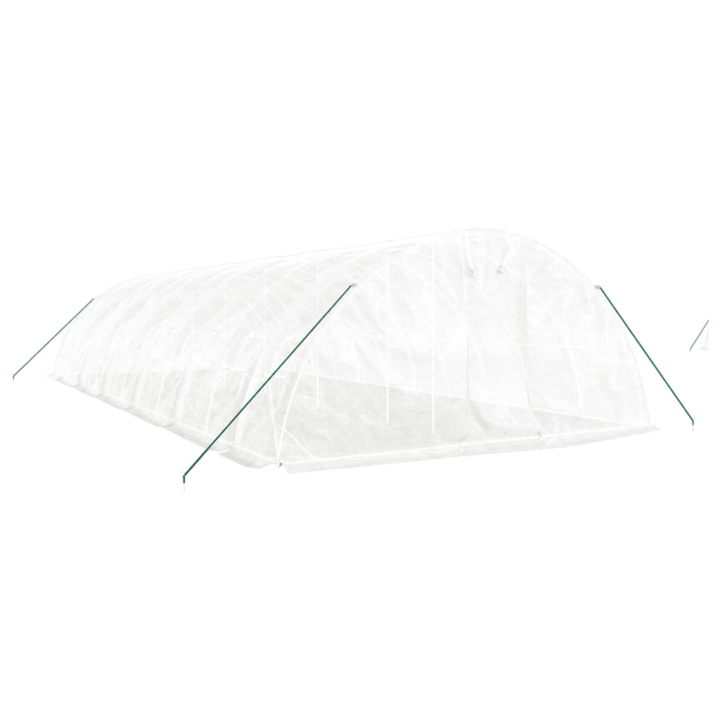 vidaXL Greenhouse with Steel Frame White 60 m² 12x5x2,3 m 3