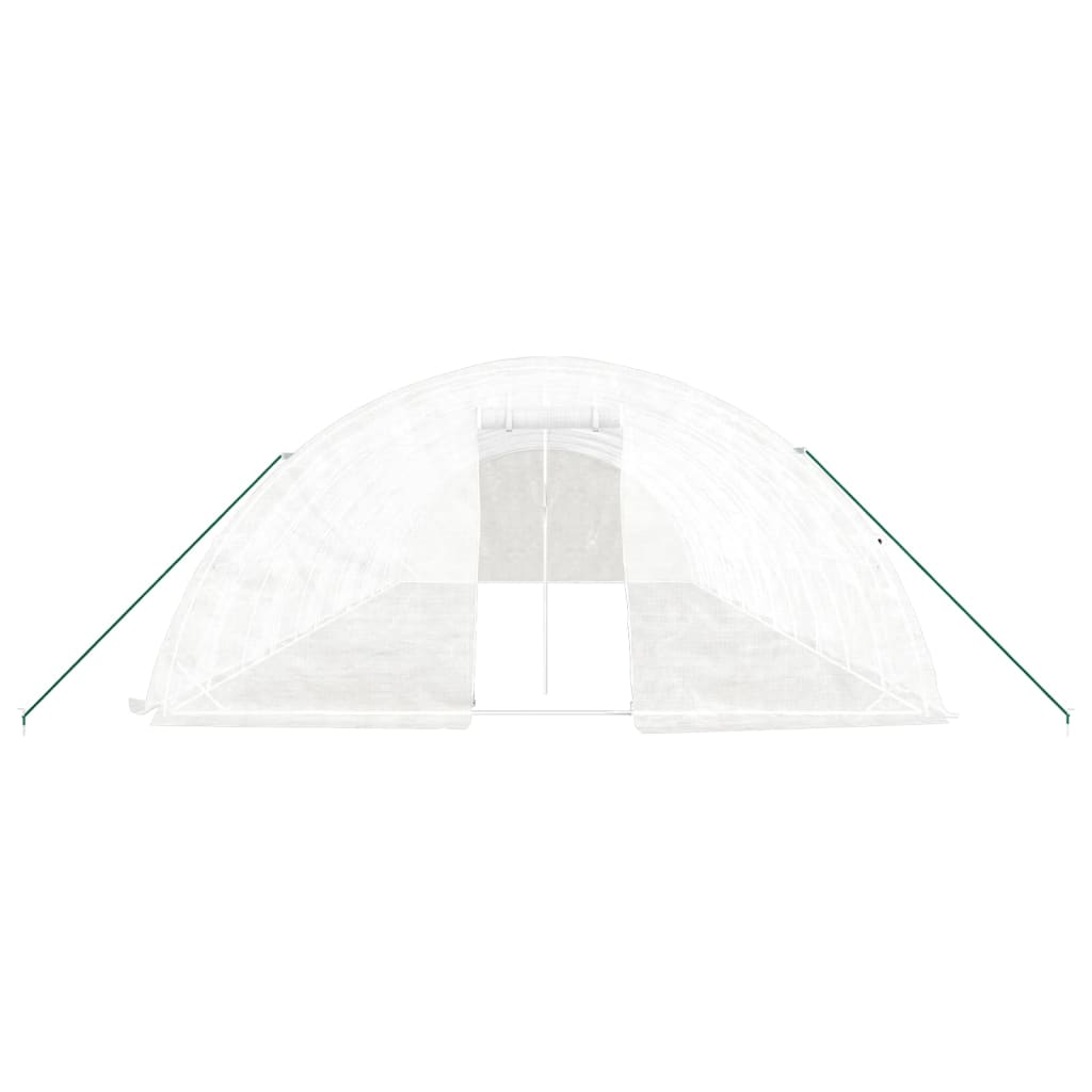 vidaXL Greenhouse with Steel Frame White 60 m² 12x5x2,3 m 4