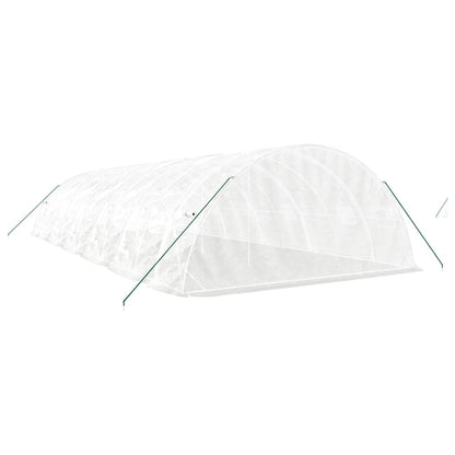 vidaXL Greenhouse with Steel Frame White 60 m² 12x5x2,3 m 6