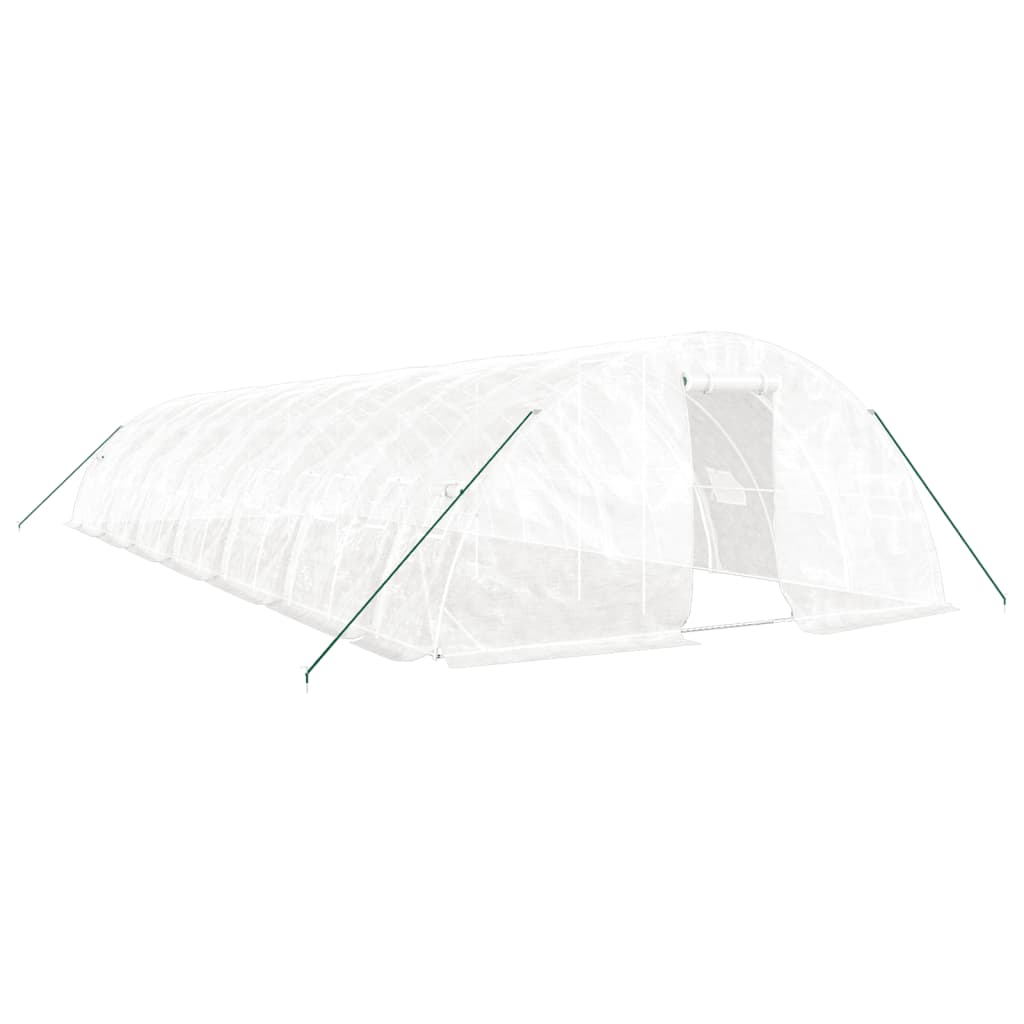 vidaXL Greenhouse with Steel Frame White 70 m² 14x5x2,3 m 2