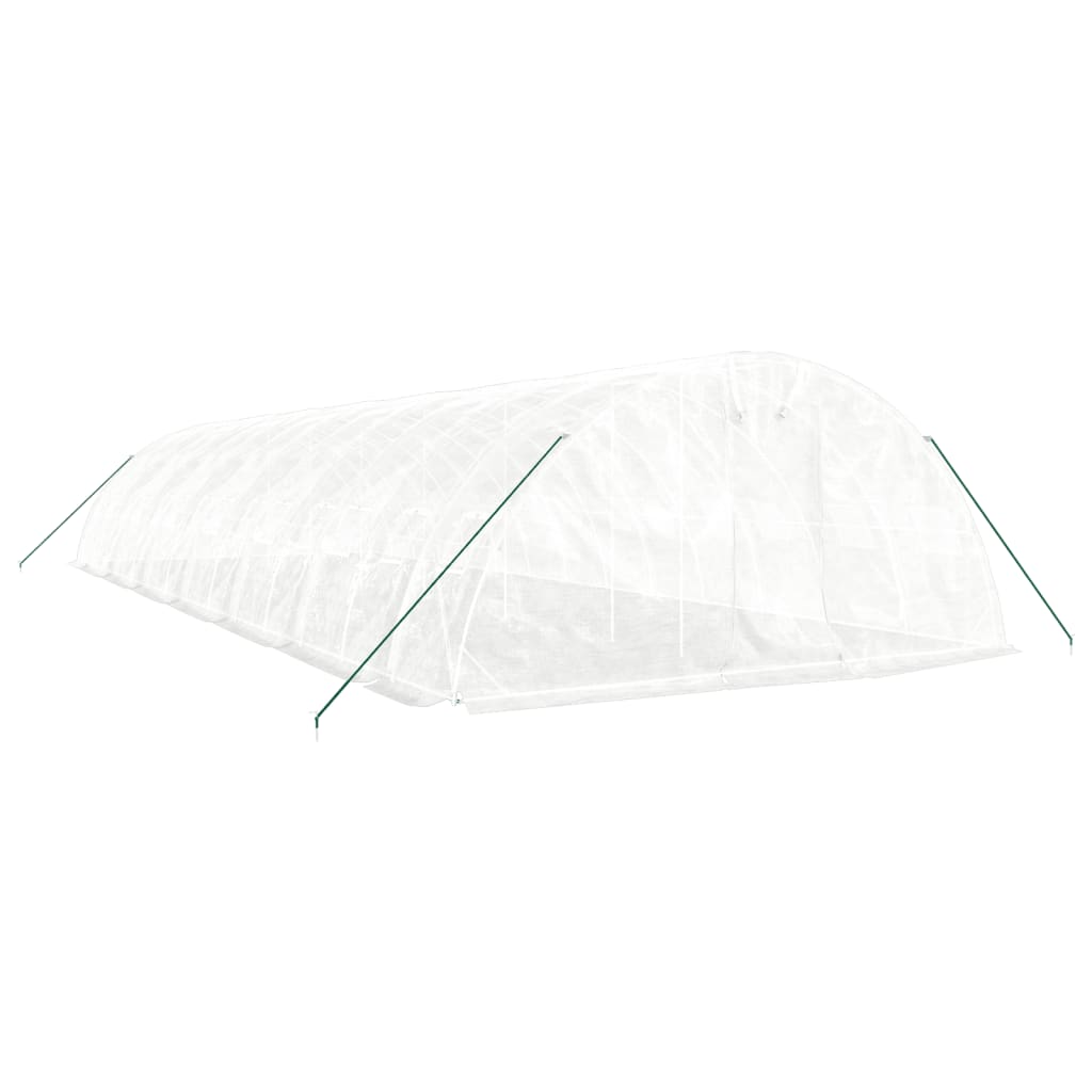 vidaXL Greenhouse with Steel Frame White 70 m² 14x5x2,3 m 3