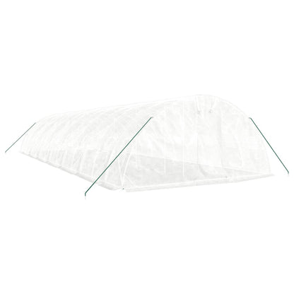 vidaXL Greenhouse with Steel Frame White 70 m² 14x5x2,3 m 3
