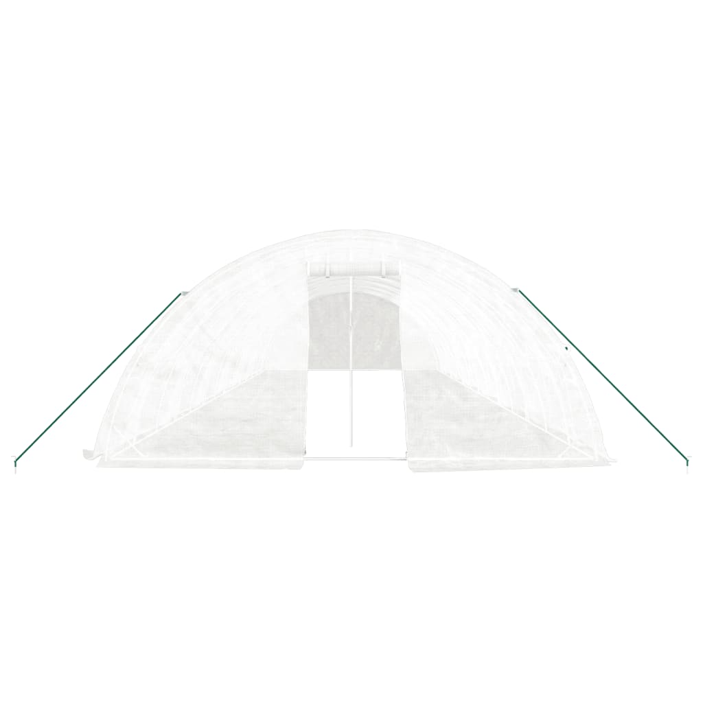 vidaXL Greenhouse with Steel Frame White 70 m² 14x5x2,3 m 4