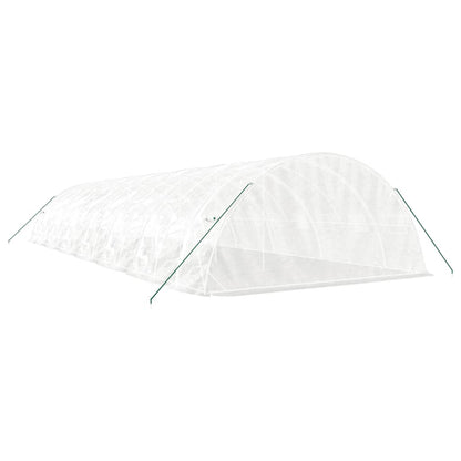 vidaXL Greenhouse with Steel Frame White 70 m² 14x5x2,3 m 6