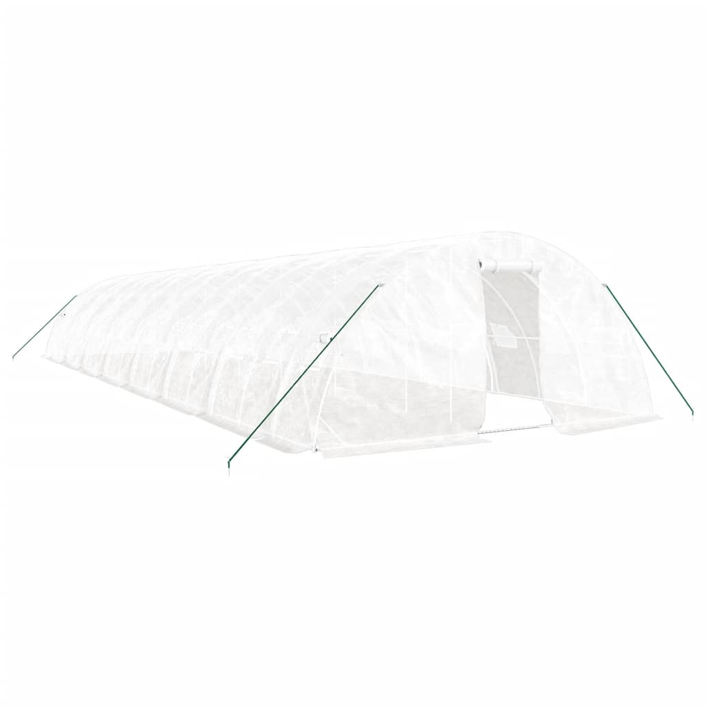 vidaXL Greenhouse with Steel Frame White 80 m² 16x5x2,3 m 2