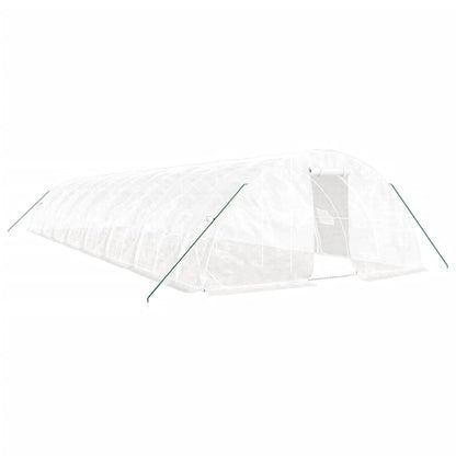 vidaXL Greenhouse with Steel Frame White 80 m² 16x5x2,3 m 2