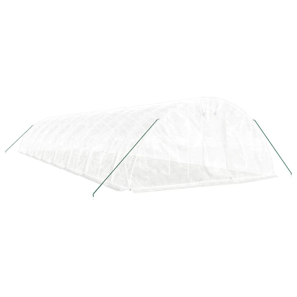vidaXL Greenhouse with Steel Frame White 80 m² 16x5x2,3 m 3