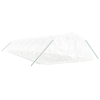 vidaXL Greenhouse with Steel Frame White 80 m² 16x5x2,3 m 3