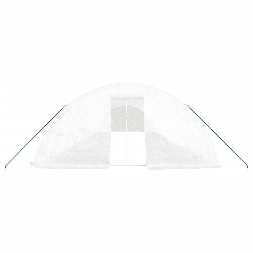 vidaXL Greenhouse with Steel Frame White 80 m² 16x5x2,3 m 4