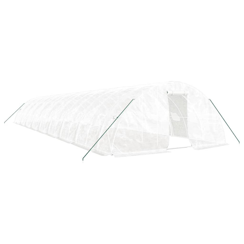 vidaXL Greenhouse with Steel Frame White 90 m² 18x5x2,3 m 2