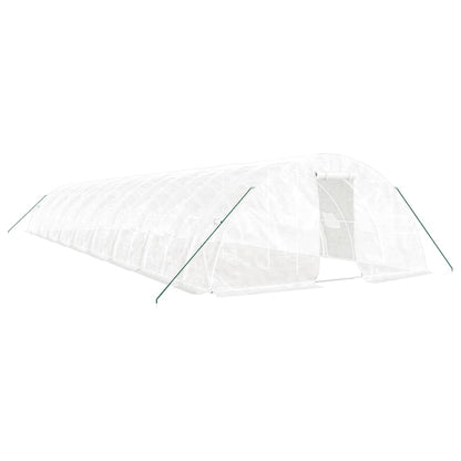 vidaXL Greenhouse with Steel Frame White 90 m² 18x5x2,3 m 2