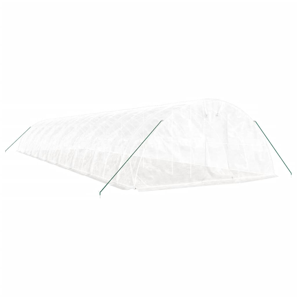 vidaXL Greenhouse with Steel Frame White 90 m² 18x5x2,3 m 3