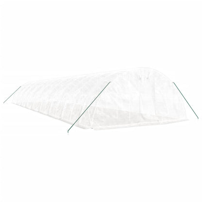 vidaXL Greenhouse with Steel Frame White 90 m² 18x5x2,3 m 3