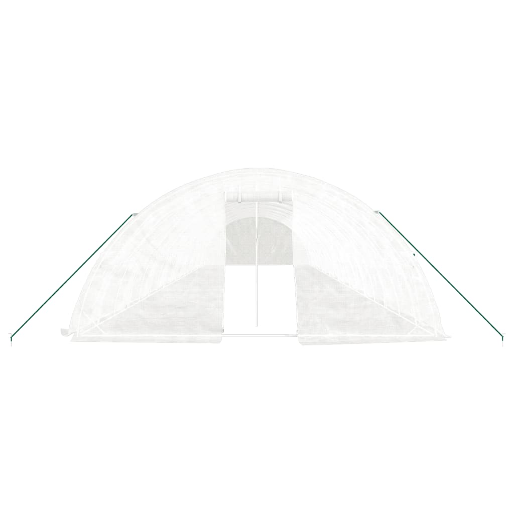 vidaXL Greenhouse with Steel Frame White 90 m² 18x5x2,3 m 4