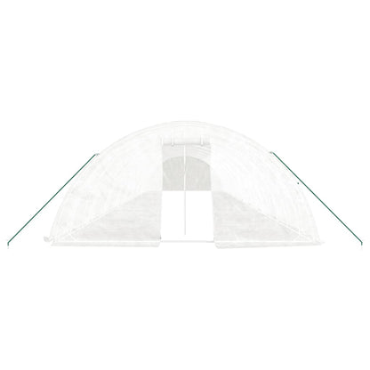 vidaXL Greenhouse with Steel Frame White 90 m² 18x5x2,3 m 4