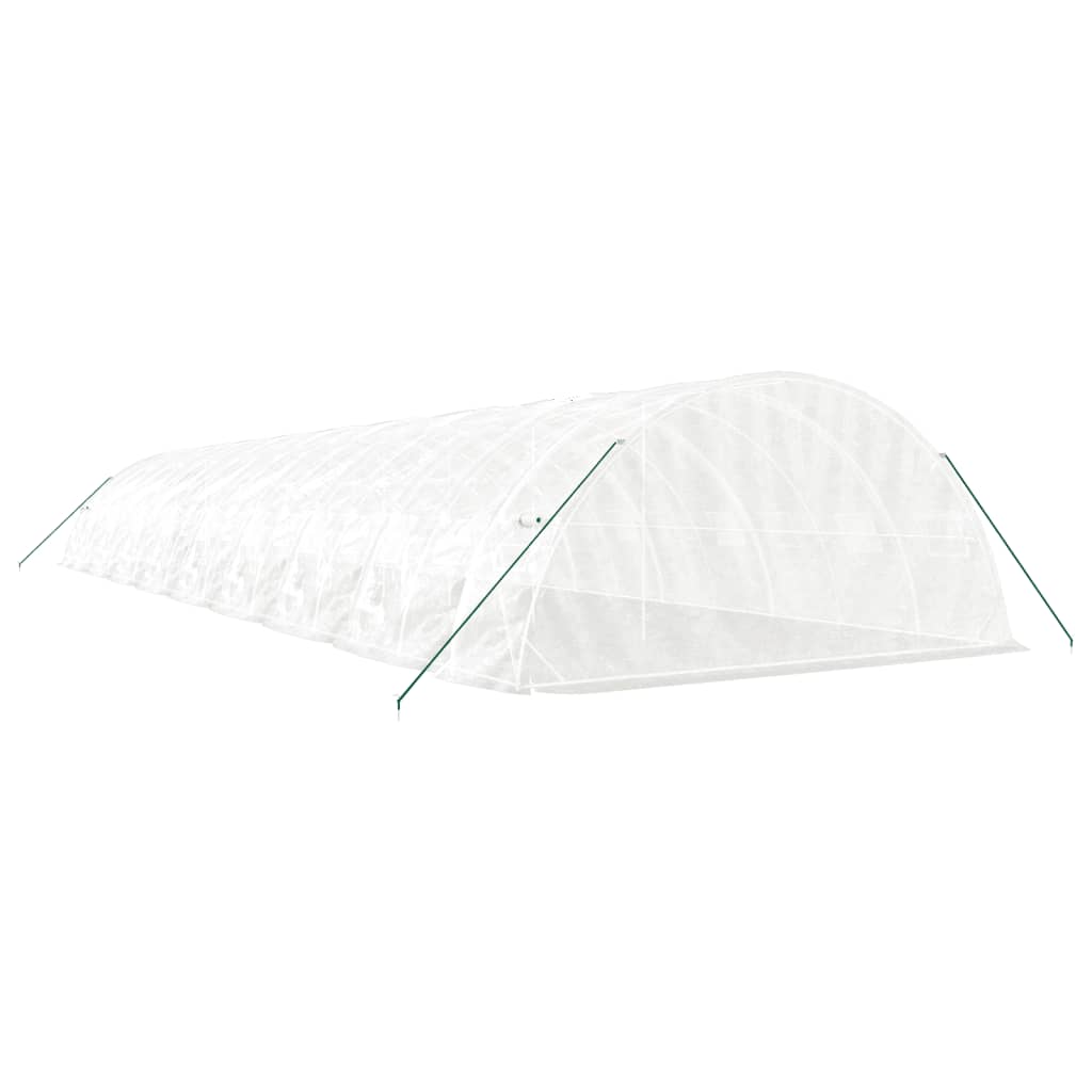 vidaXL Greenhouse with Steel Frame White 90 m² 18x5x2,3 m 6