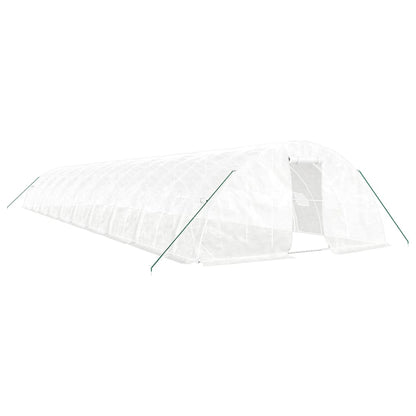 Greenhouse with Steel Frame 20 m² 5x4x2,3 m White 20 m