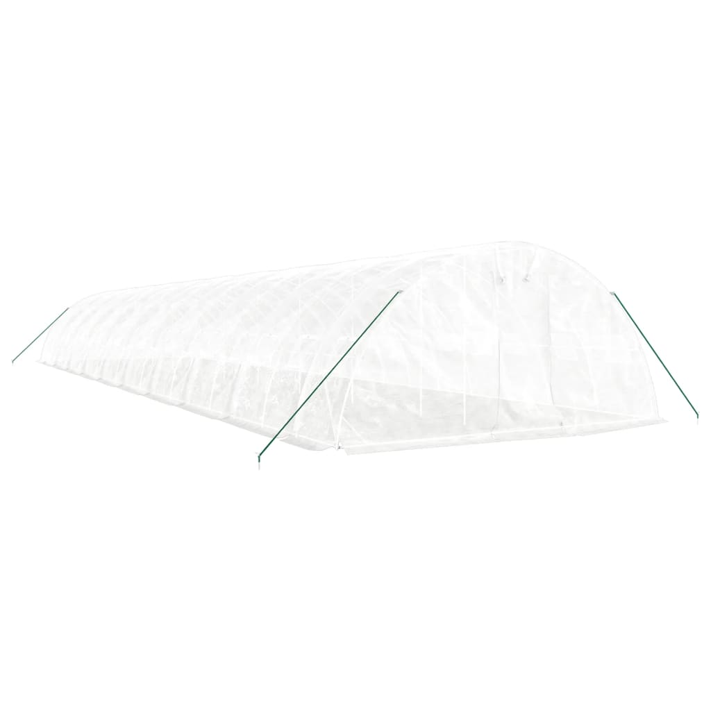 vidaXL Greenhouse with Steel Frame White 100 m² 20x5x2,3 m 3