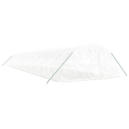 vidaXL Greenhouse with Steel Frame White 100 m² 20x5x2,3 m 3