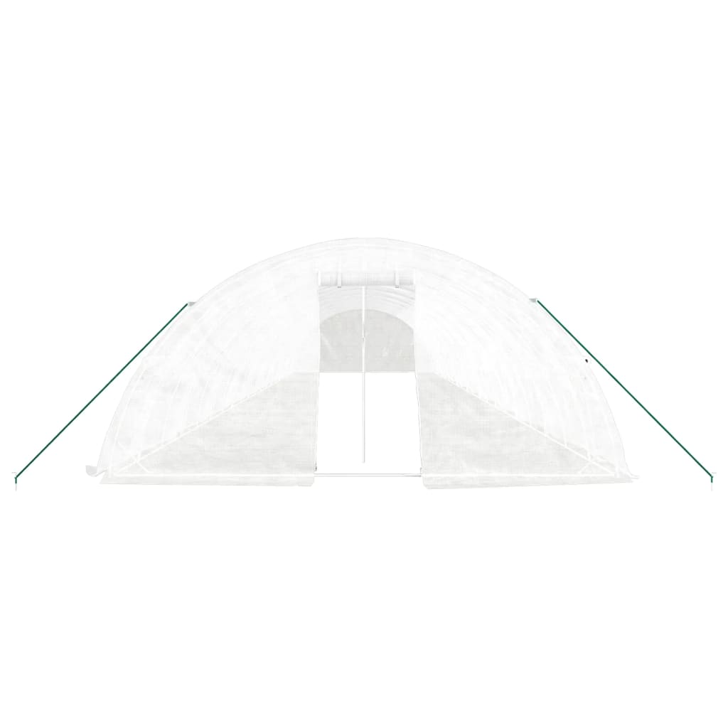 vidaXL Greenhouse with Steel Frame White 100 m² 20x5x2,3 m 4