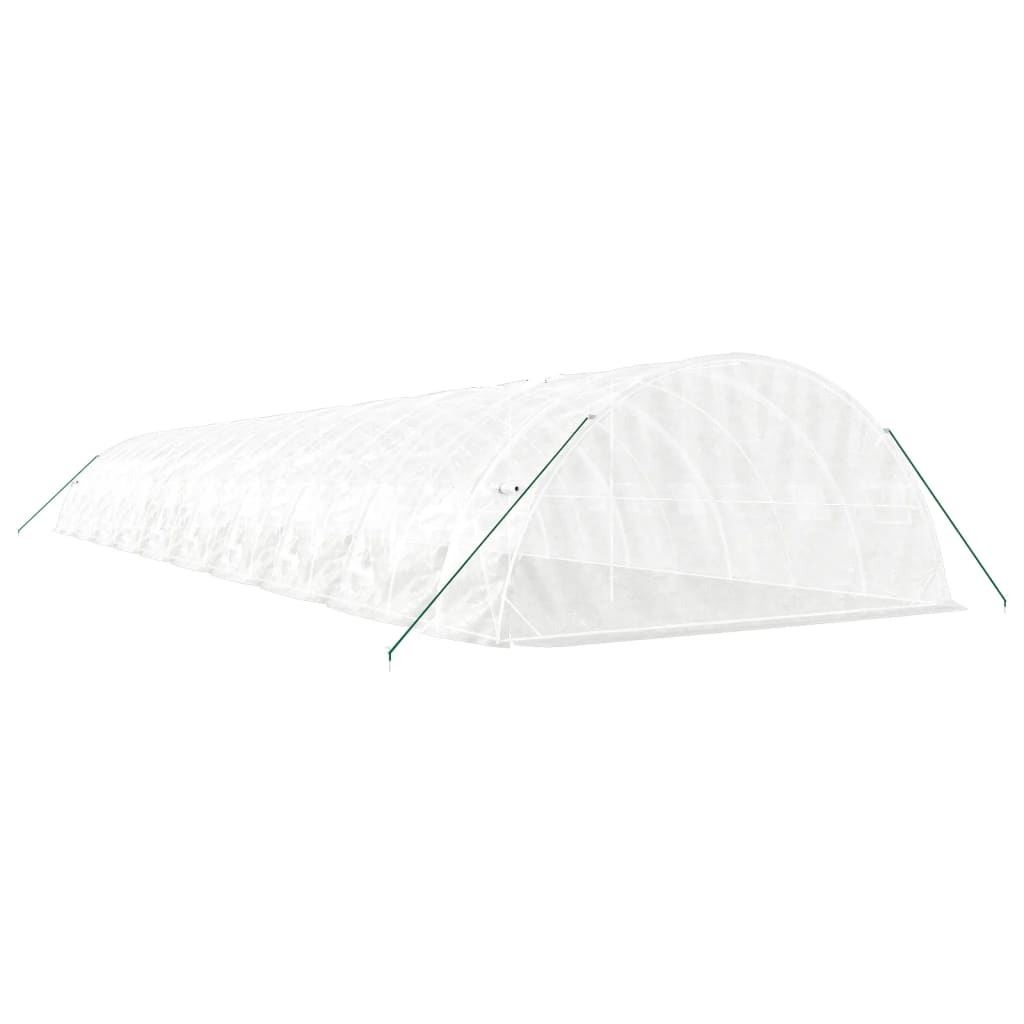 vidaXL Greenhouse with Steel Frame White 100 m² 20x5x2,3 m 6