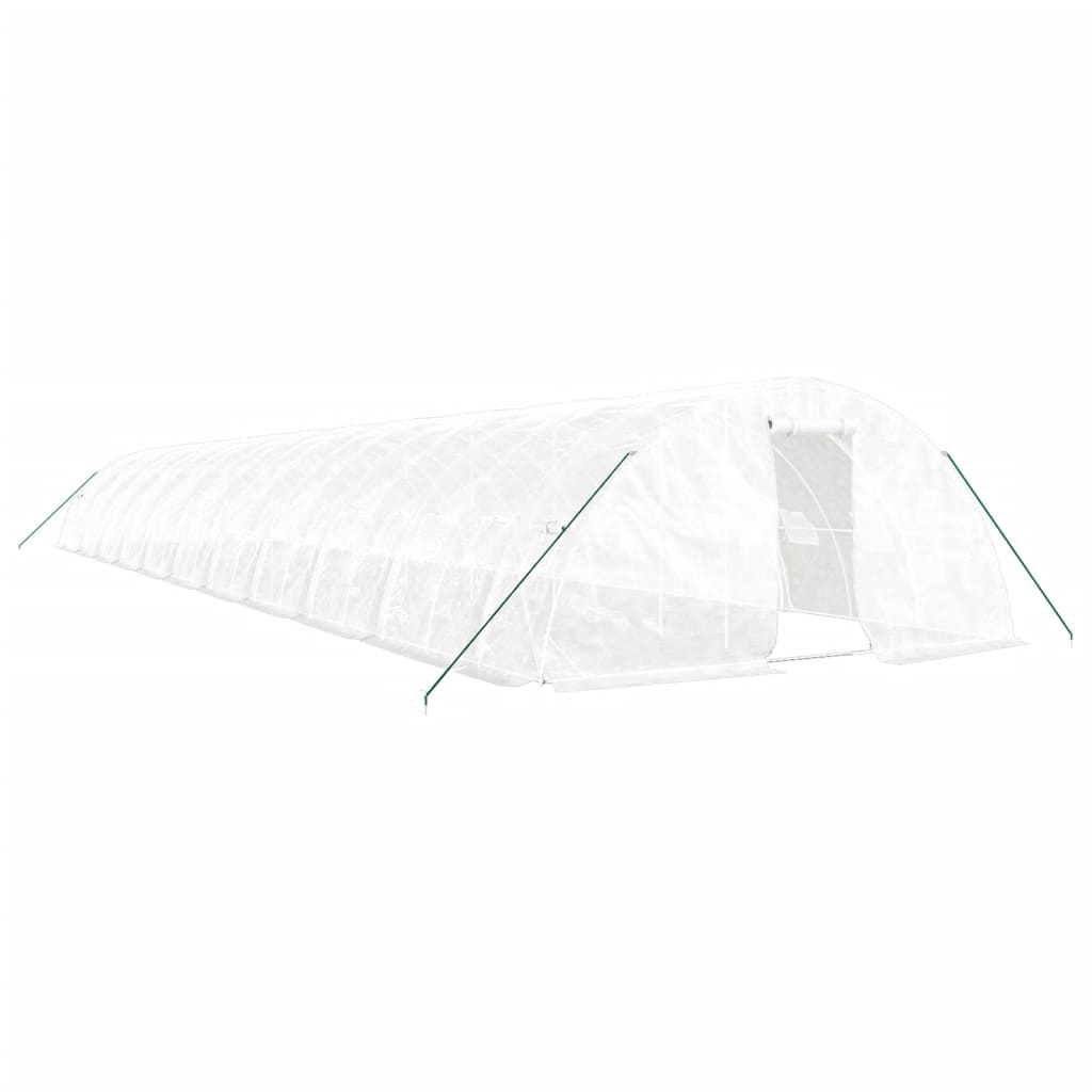 vidaXL Greenhouse with Steel Frame White 110 m² 22x5x2,3 m 2