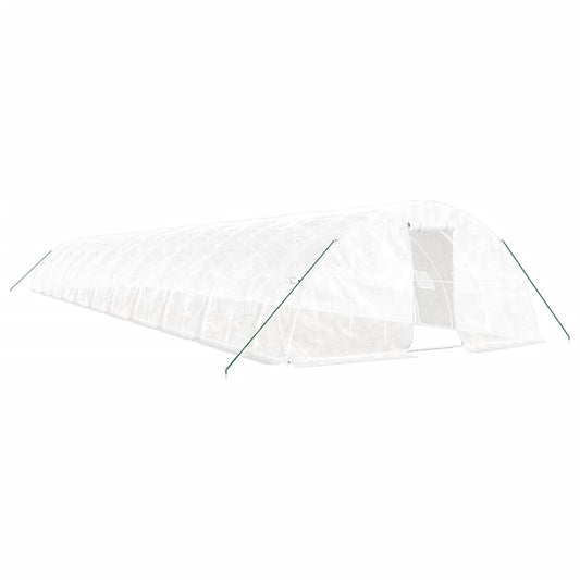 vidaXL Greenhouse with Steel Frame White 110 m² 22x5x2,3 m 2