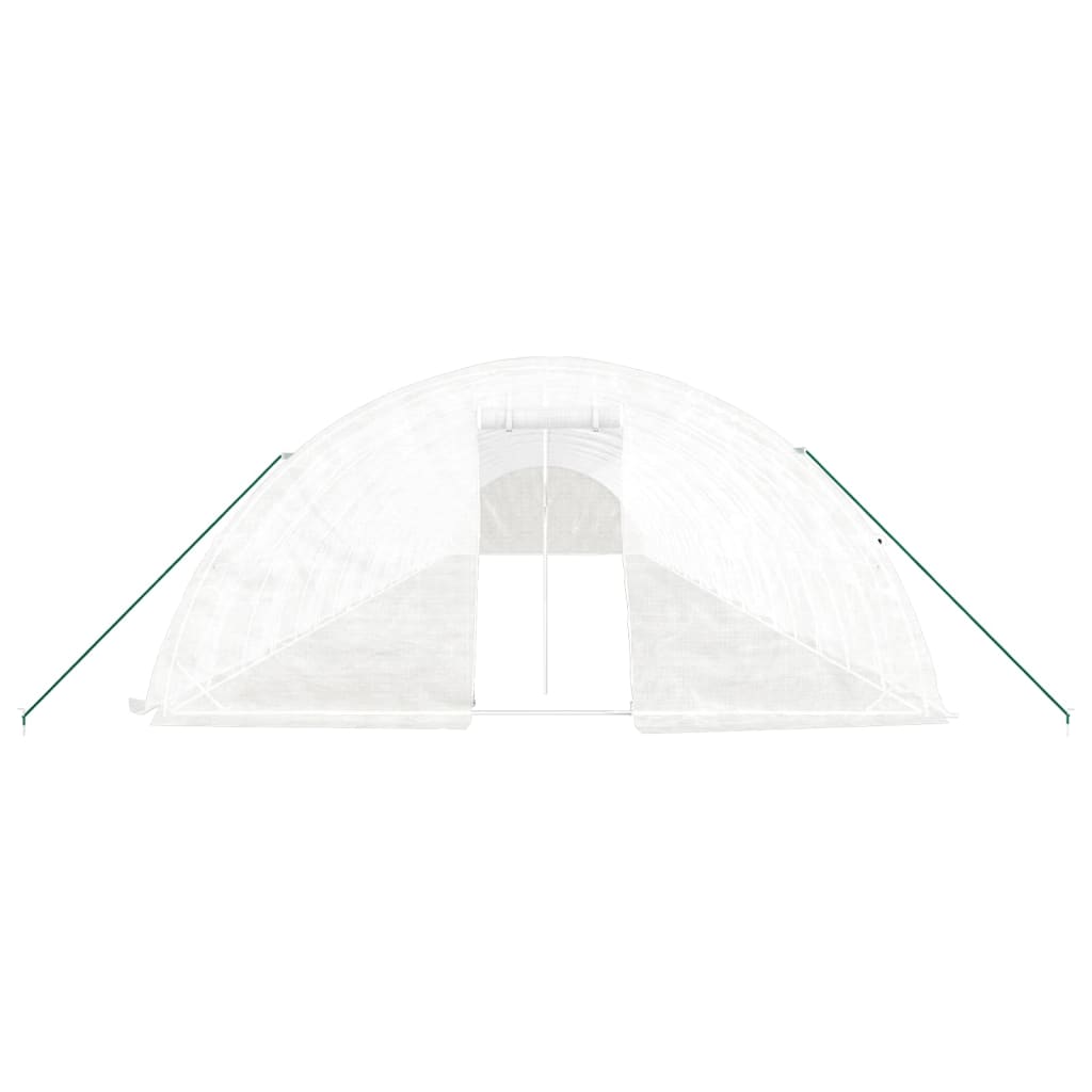 vidaXL Greenhouse with Steel Frame White 110 m² 22x5x2,3 m 4
