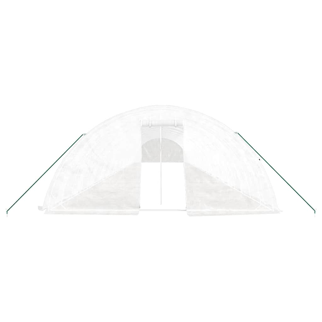 vidaXL Greenhouse with Steel Frame White 120 m² 24x5x2,3 m 4