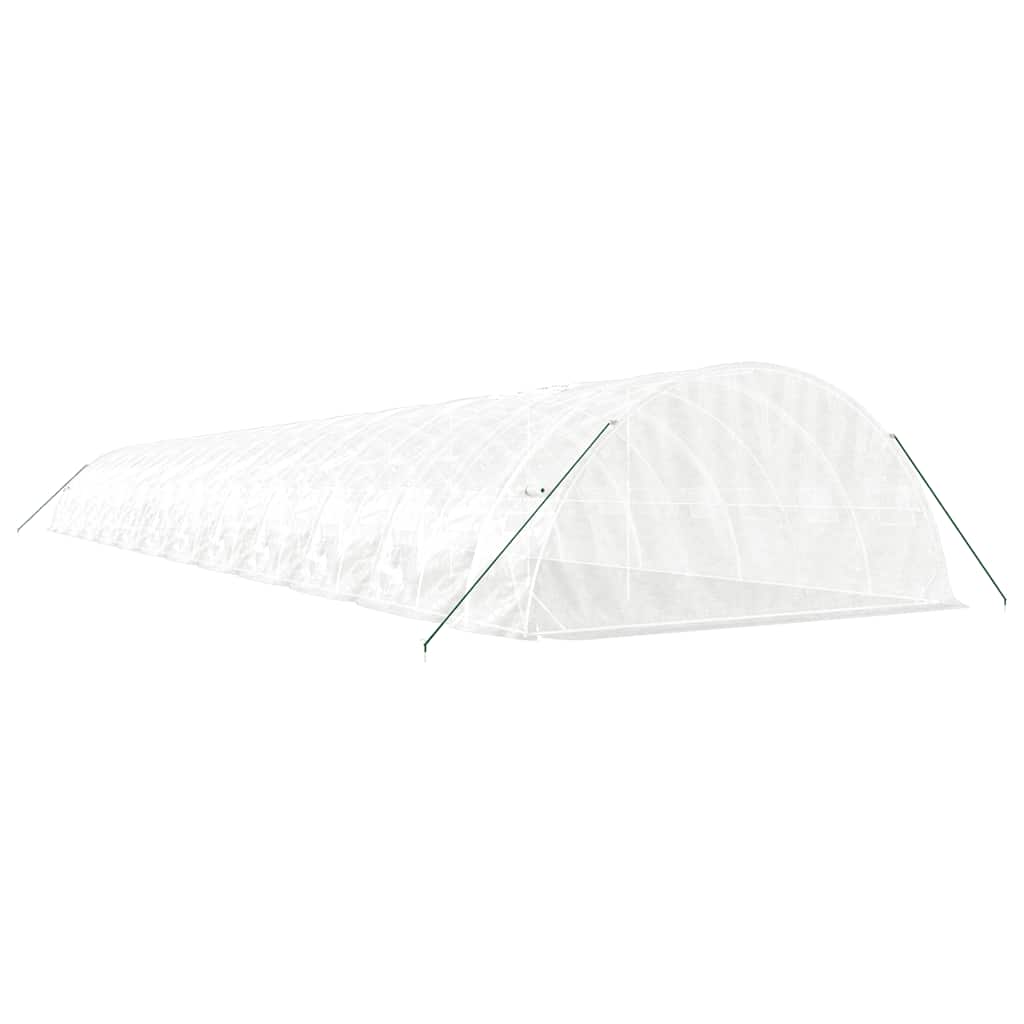 vidaXL Greenhouse with Steel Frame White 120 m² 24x5x2,3 m 6