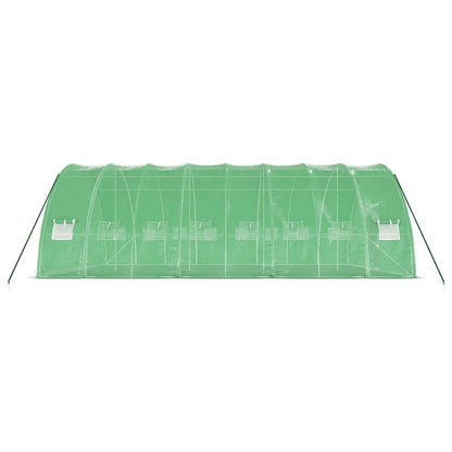 vidaXL Greenhouse with Steel Frame Green 48 m² 8x6x2.85 m 5