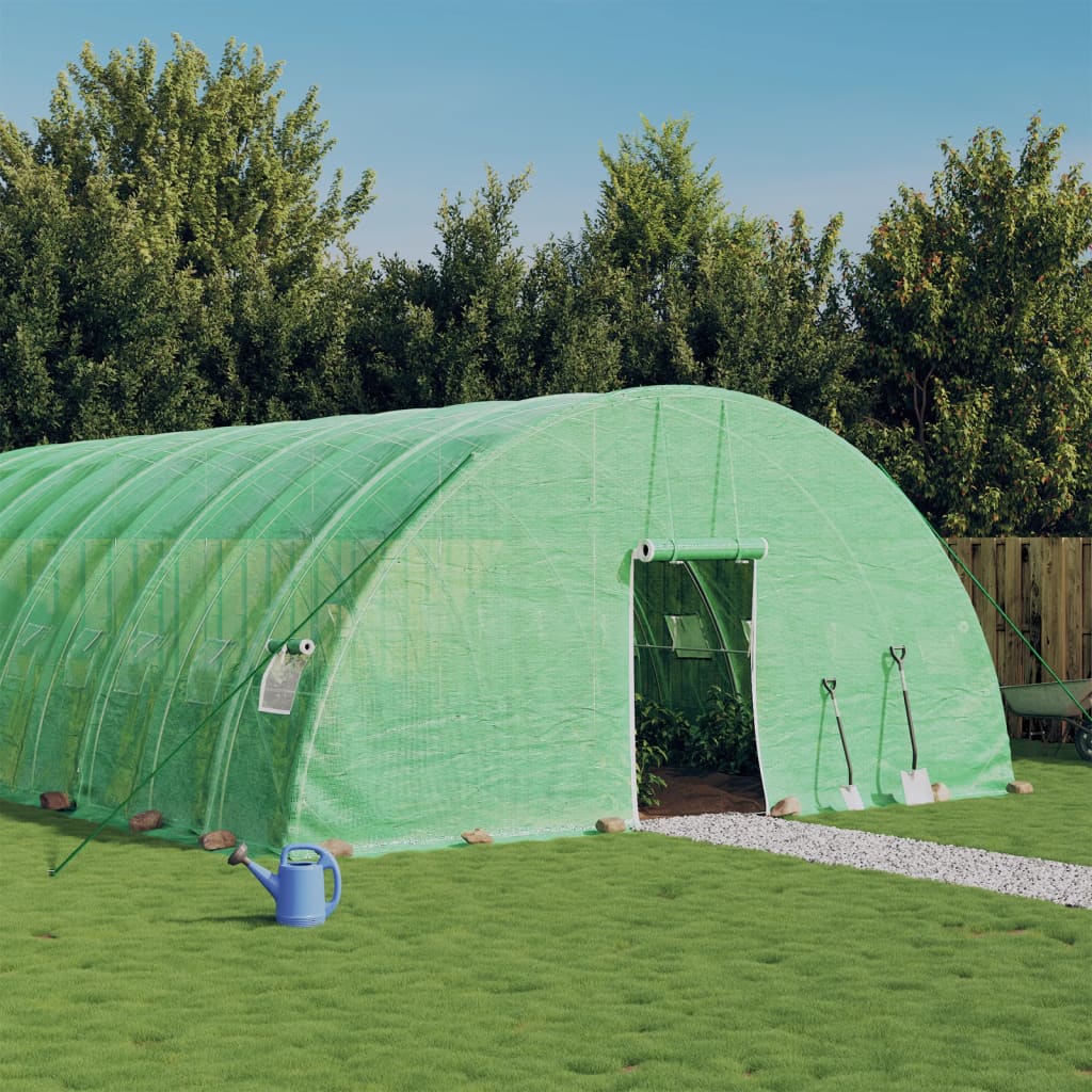 vidaXL Greenhouse with Steel Frame Green 48 m² 8x6x2.85 m 1