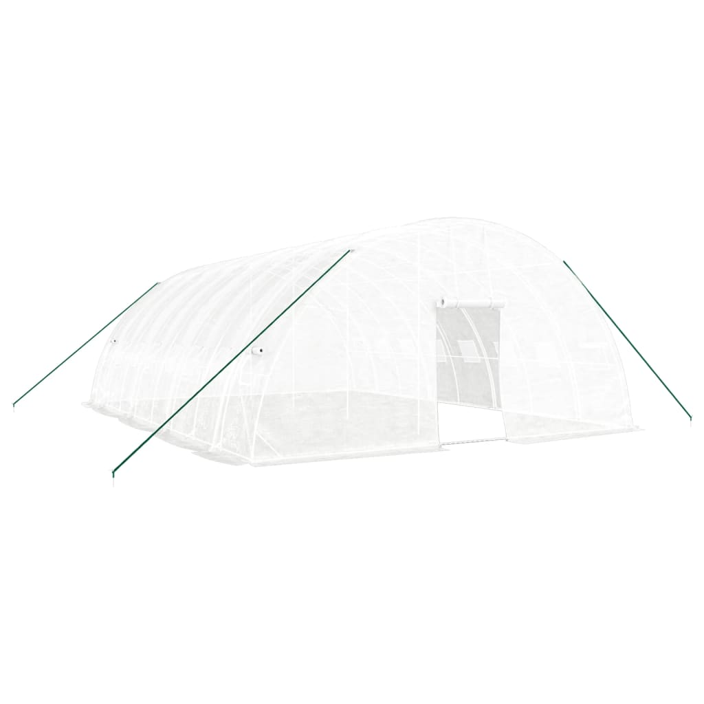 vidaXL Greenhouse with Steel Frame White 48 m² 8x6x2.85 m 2