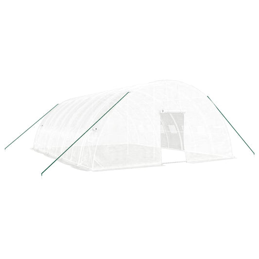 vidaXL Greenhouse with Steel Frame White 48 m² 8x6x2.85 m 2