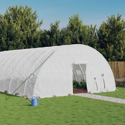 vidaXL Greenhouse with Steel Frame White 48 m² 8x6x2.85 m 1