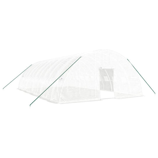 vidaXL Greenhouse with Steel Frame White 60 m² 10x6x2,85 m 2